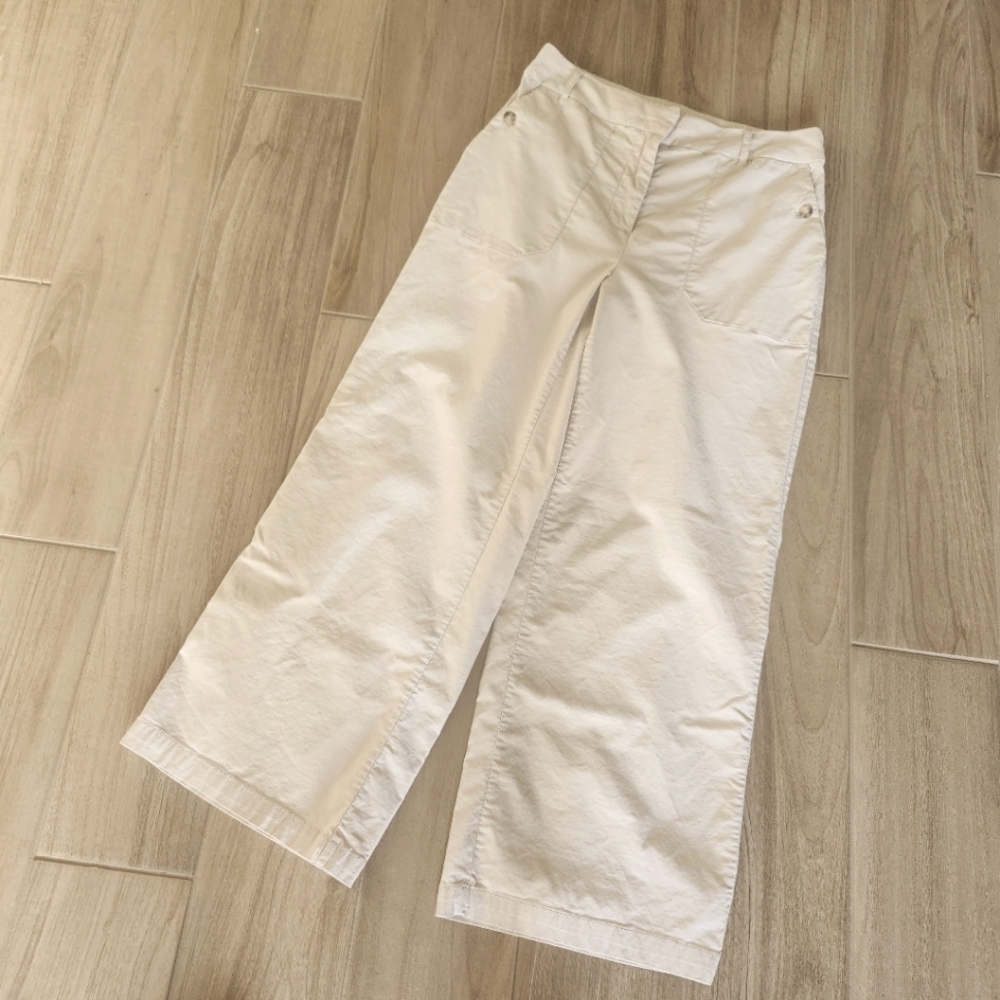 Wide Leg Cream Pants